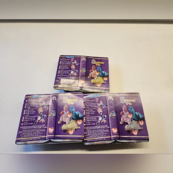 McDonalds Beanie Babies Dinosaur Trio 2000  Beanie Babies Rare - Picture 7 of 14